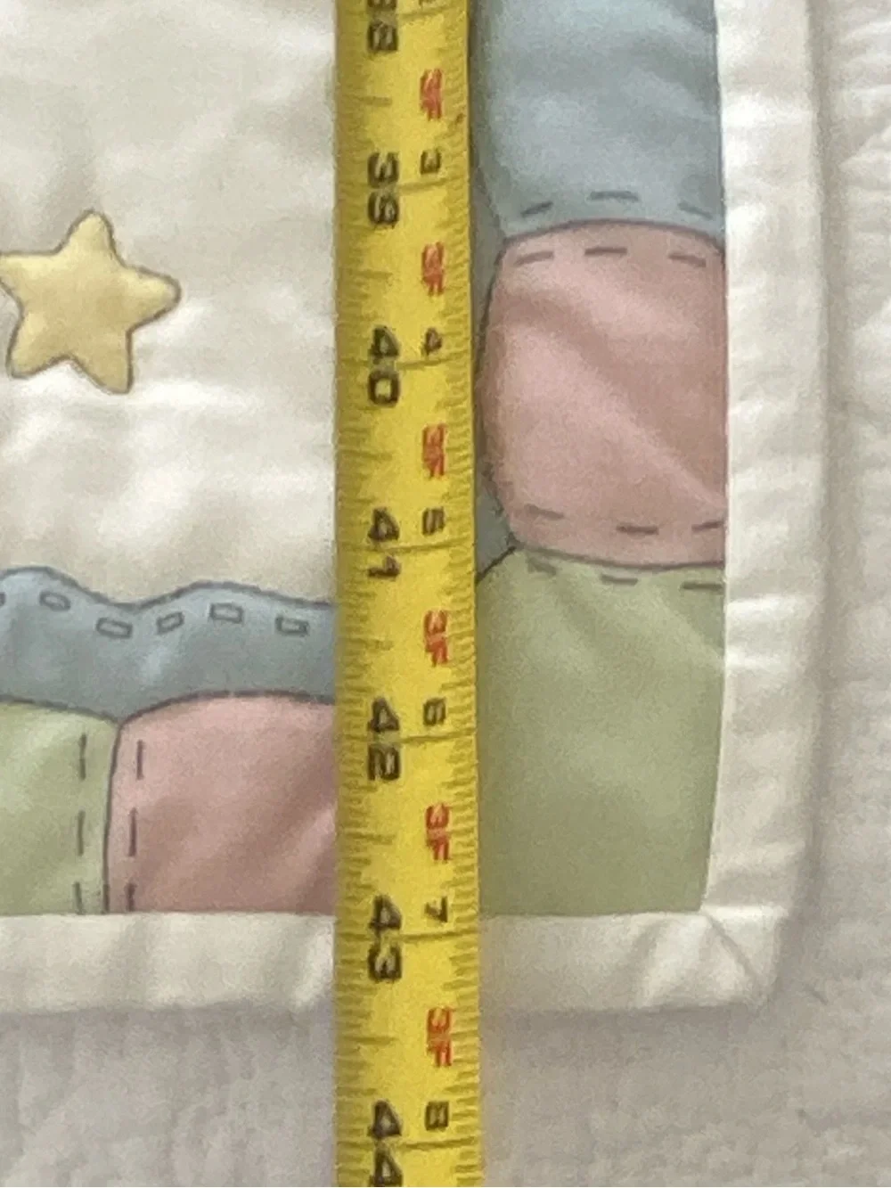 Vintage quilted Precious Moments crib/toddler bed quilt